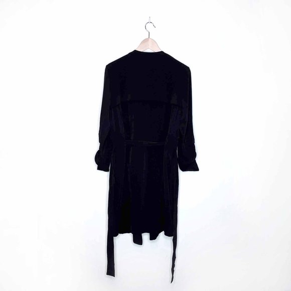 maison cinqcent stretch crepe waterfall trench jacket - size medium - Picture 4 of 10